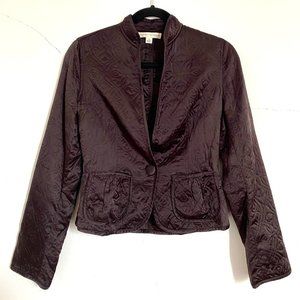Banana Republic Quilted Silk Satin Jacket